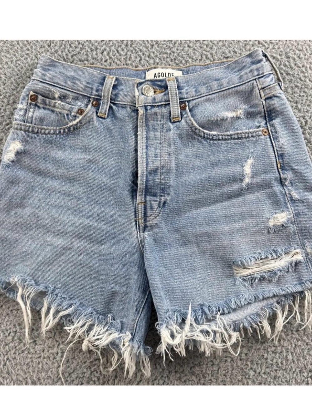 Agolde Parker Long Denim Shorts (size 22)